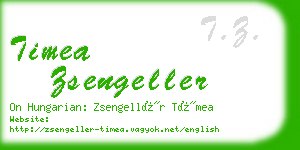 timea zsengeller business card